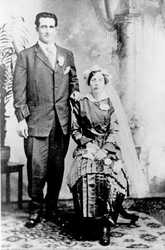 Anna Williams and husband at her Wedding